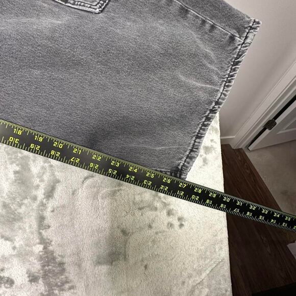 Old Navy Charcoal Grey Baggy Wide Leg Denim Jeans Size 6 - Picture 6 of 8